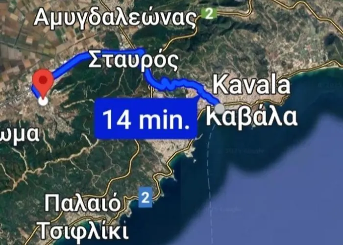 Lantställe Cristian Stone House Near Kavala
